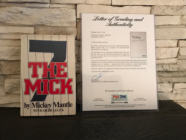 Mickey Mantle Signed Book - "The Mick"
