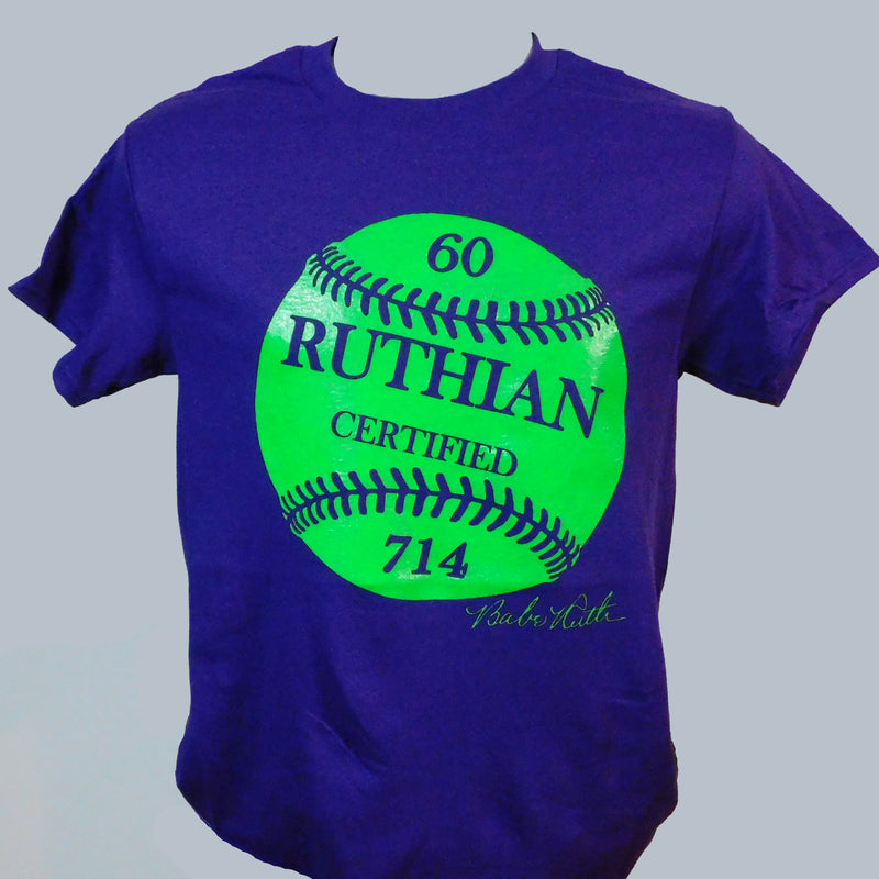 Babe Ruth "Ruthian Certified" T-Shirt Purple