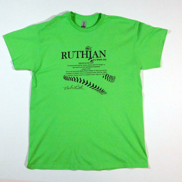 Palmer Murphy Art Babe Ruth Ruthian Definition T-Shirt Green 3X-Large