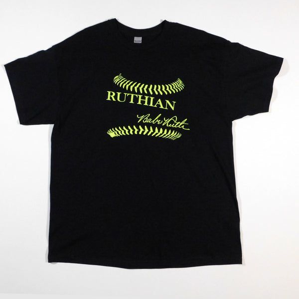 Babe Ruth "Baseball Stitch" T-Shirt Black